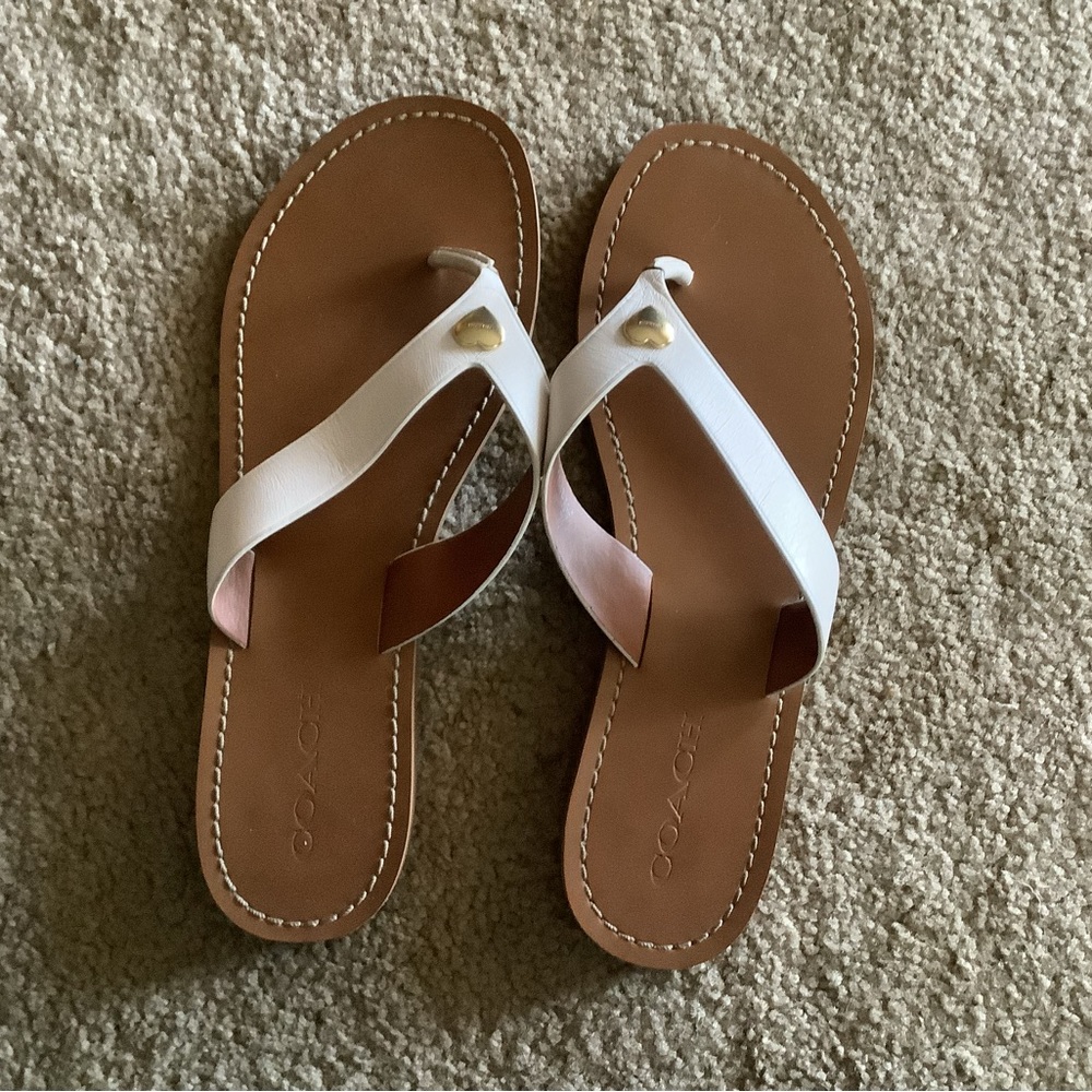 COACH flip flops, thongs size 10, perfect